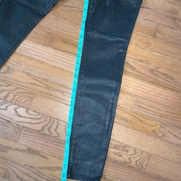 Roberto Cavalli Black Skinny Leopard Print Coated Jeans Size 42 IT (US 6) NWT - Picture 8 of 13